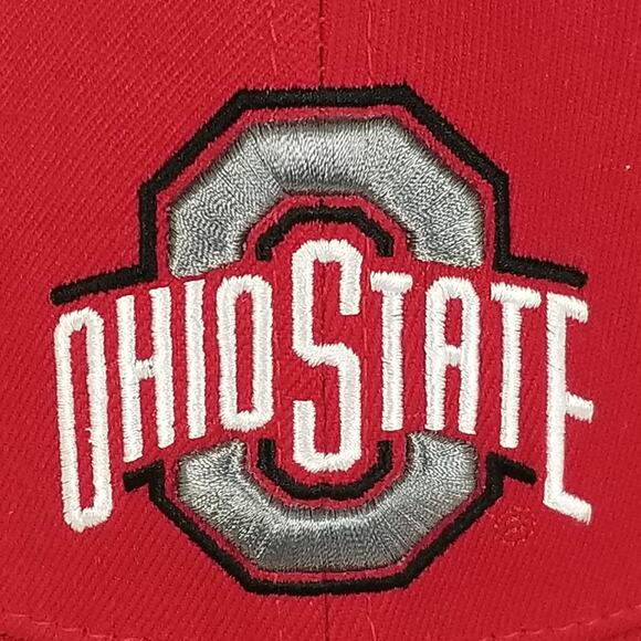 Ohio State Buckeyes Hat Cap Fitted Mens Large Red NCAA Football Stretch Fit - Picture 3 of 12